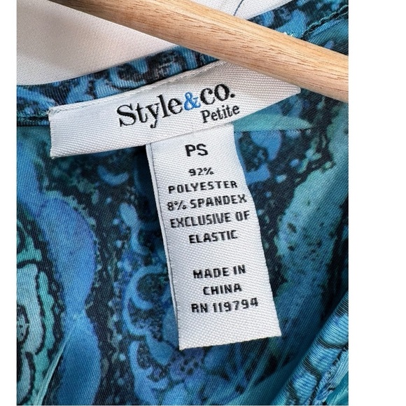 Style & Co Y2k Style Sleeveless Burn Out Jersey Maxi Dres Blue Size Small - Picture 8 of 9